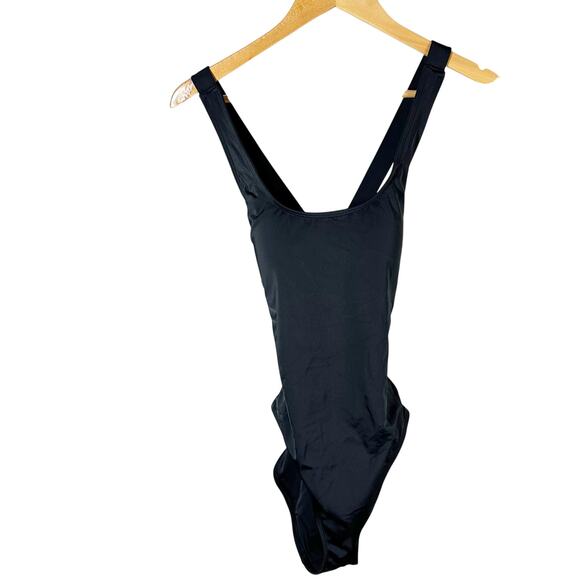 Andie The Tulum One Piece Black Swimsuit Size Medium Crisscross Back - Picture 5 of 7